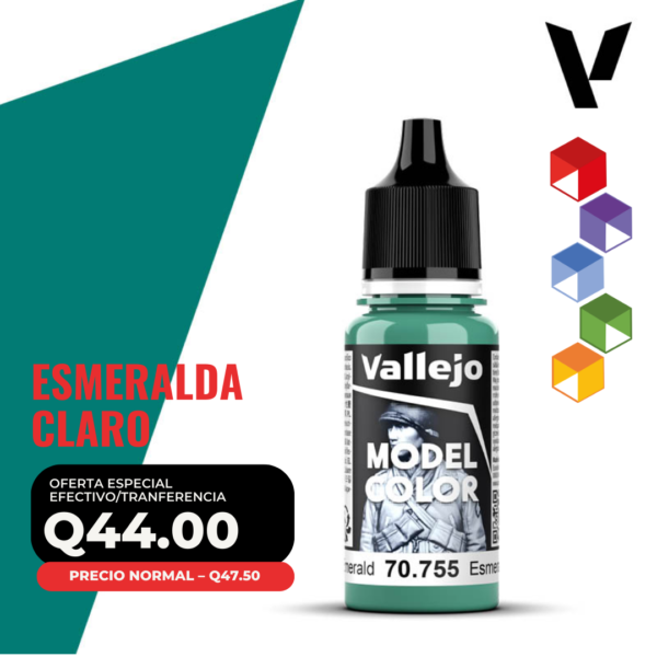Vallejo Model Color - Esmeralda Claro (70.755 - Pos. 74)