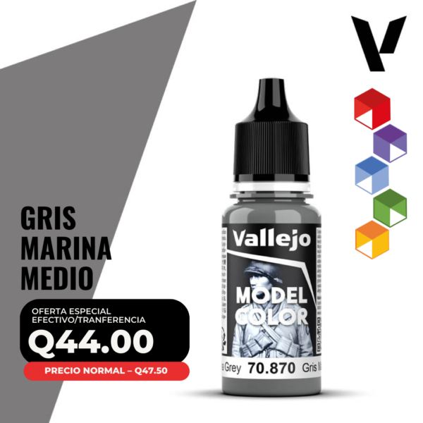 Vallejo Model Color - Gris Marina Medio (70.870 - Pos. 181)