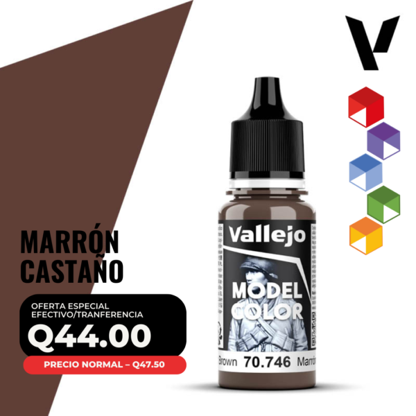 Vallejo Model Color - Marrón Castaño (70.746 - Pos. 16)