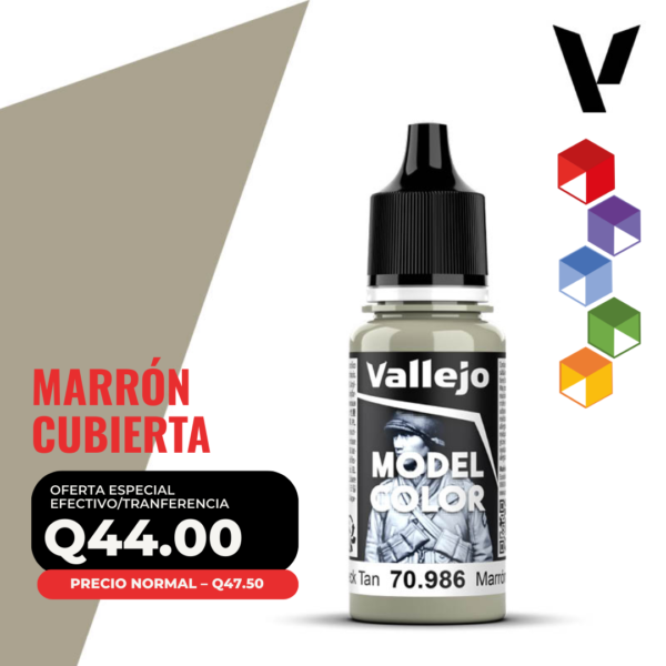 Vallejo Model Color - Marrón Cubierta (70.986 - Pos. 110)