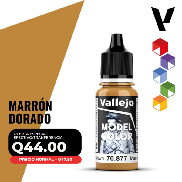 Vallejo Model Color - Marrón Dorado (70.877 - Pos. 158)