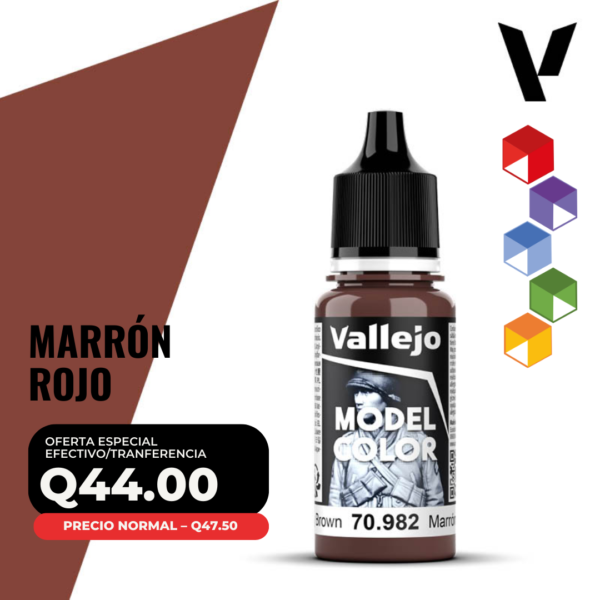 Vallejo Model Color - Marrón Rojo (70.982 - Pos. 162)