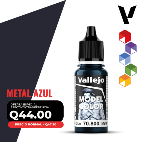 Vallejo Model Color - Metal Azul (70.800 - Pos. 204)