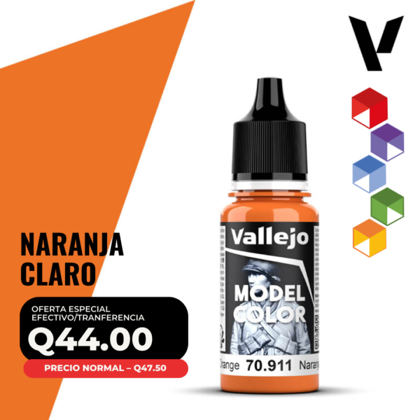 Vallejo Model Color - Naranja Claro (70.911 - Pos. 29)