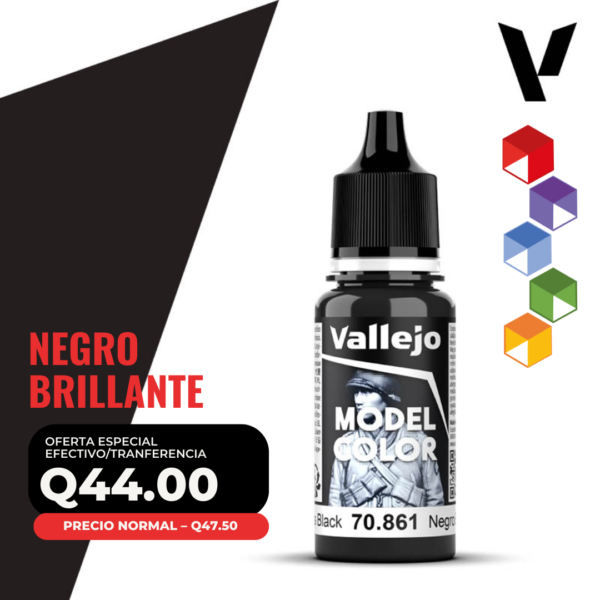 Vallejo Model Color - Negro Brillante (70.861 - Pos. 192)