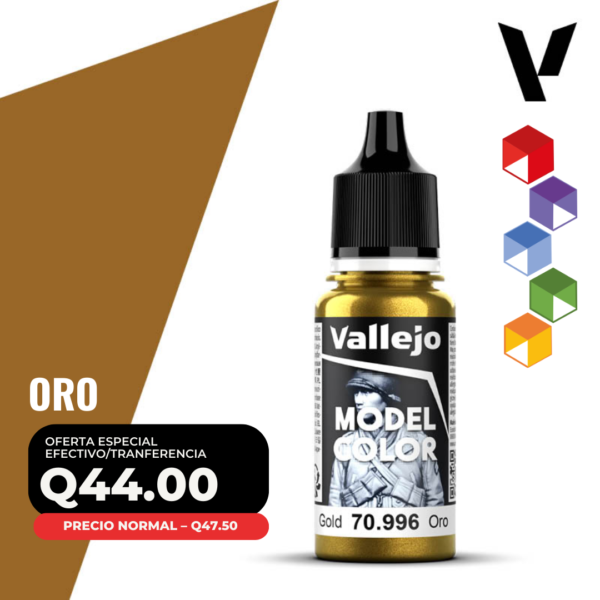 Vallejo Model Color - Oro (70.996 - Pos. 199)