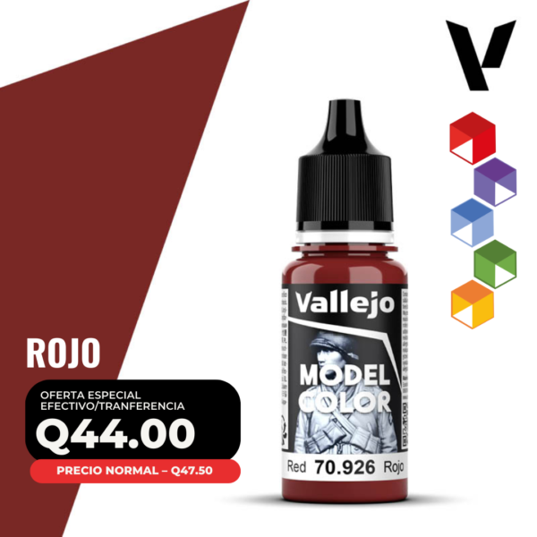Vallejo Model Color - Rojo (70.926 - Pos. 34)
