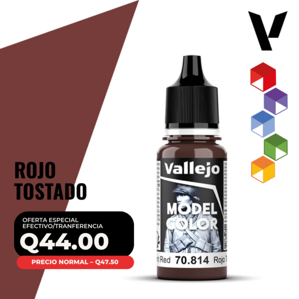 Vallejo Model Color - Rojo Tostado (70.814 - Pos. 163)