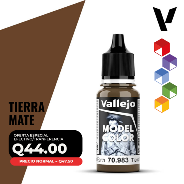 Vallejo Model Color - Tierra Mate (70.983 - Pos. 151)