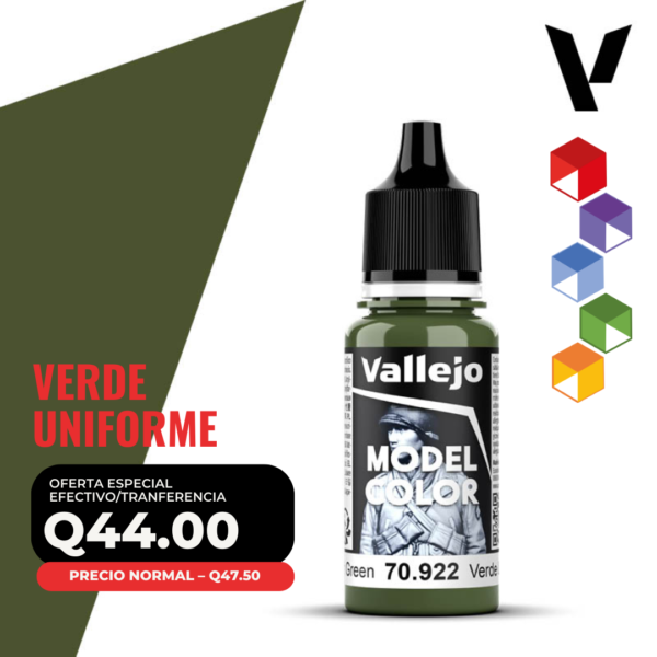 Vallejo Model Color - Verde Uniforme (70.922 - Pos. 93)