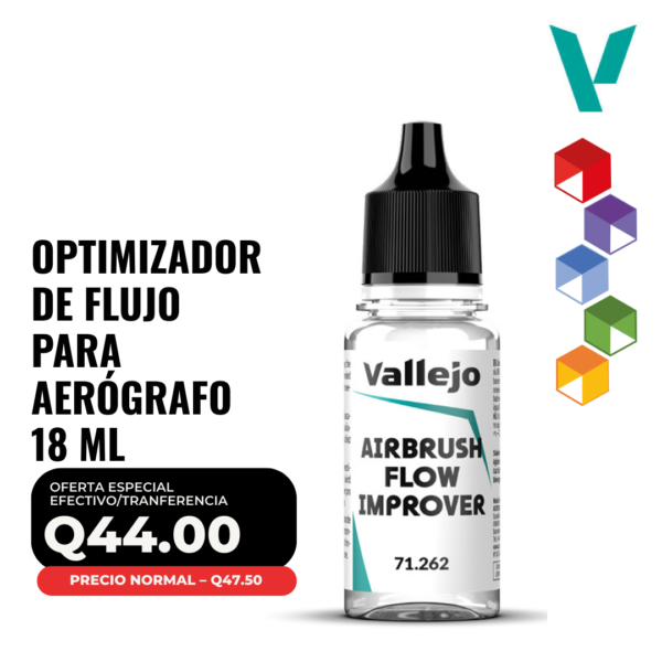 Vallejo - Optimizador de Flujo para Aerógrafo (Airbrush Flow Improver) 18ml (71.262 - Pos. 60)