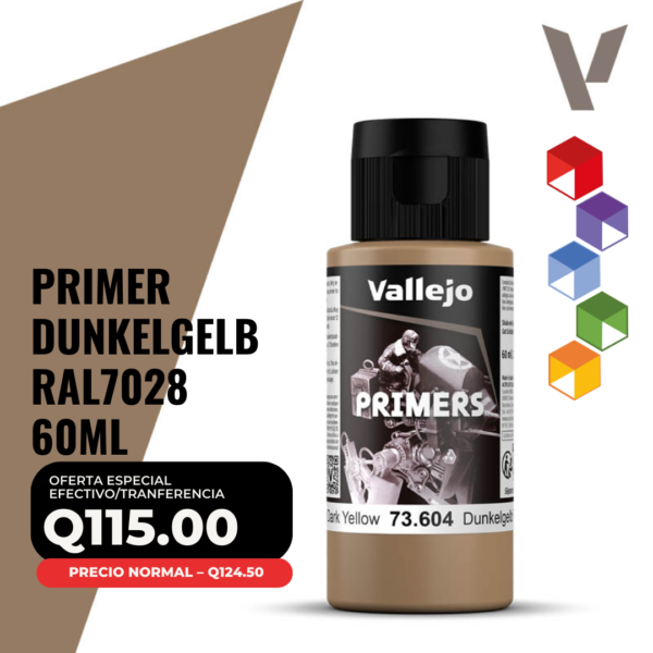 Vallejo Primer - Dunkelgelb RAL7028 (73.604 - Pos. 5) 60 ml