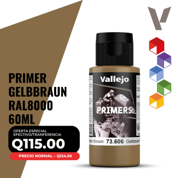 Vallejo Primer - Gelbbraun RAL8000 (73.606 - Pos. 7) 60 ml