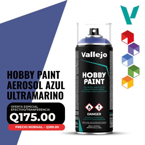 Vallejo - Primer Hobby Paint en Aerosol Azul Ultramar 400ml