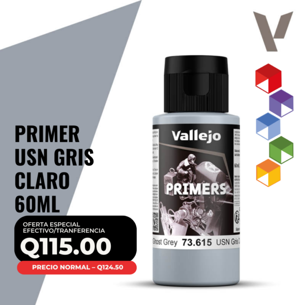 Vallejo Primer - USN Gris Claro (73.615 - Pos. 16) 60 ml
