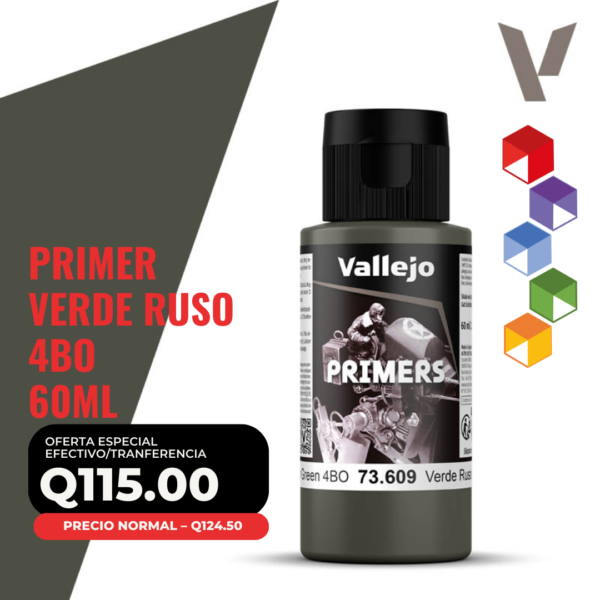 Vallejo Primer - Verde Ruso 4BO (73.609 - Pos. 10) 60 ml