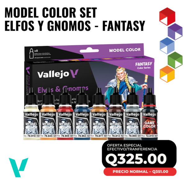 Vallejo Set Elves & Gnomes – Colores para figuras de fantasía (8)
