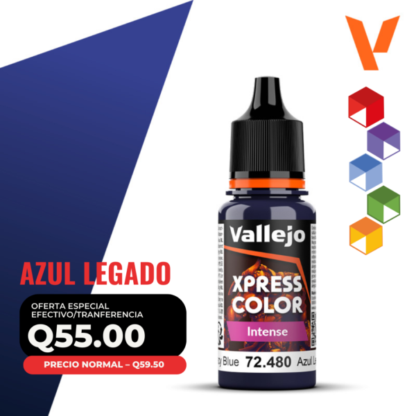 Vallejo Xpress Color - Azul Legado (72.480 - Pos. 192) - Intense