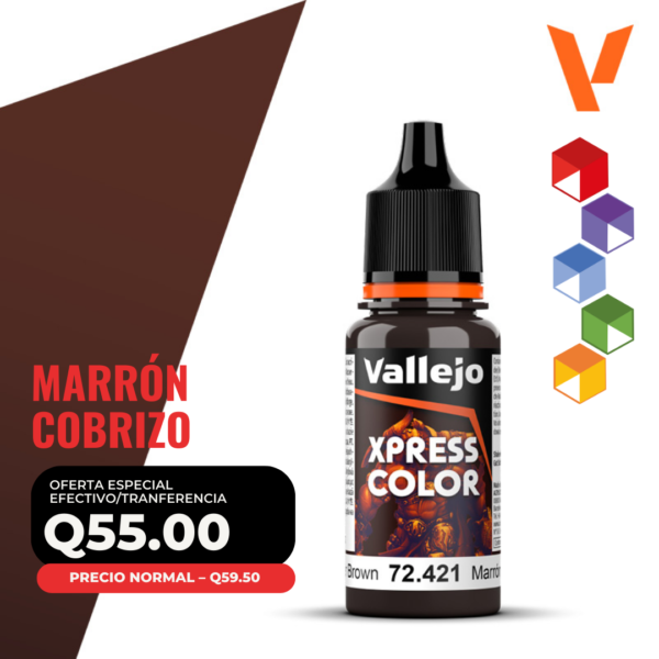 Vallejo Xpress Color - Marrón Cobrizo (72.421 - Pos. 157)