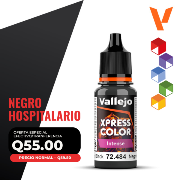 Vallejo Xpress Color - Negro Hospitalario (72.484 - Pos. 196) - Intense