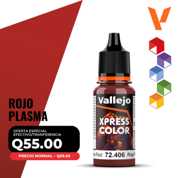 Vallejo Xpress Color - Rojo Plasma (72.406 - Pos. 142)
