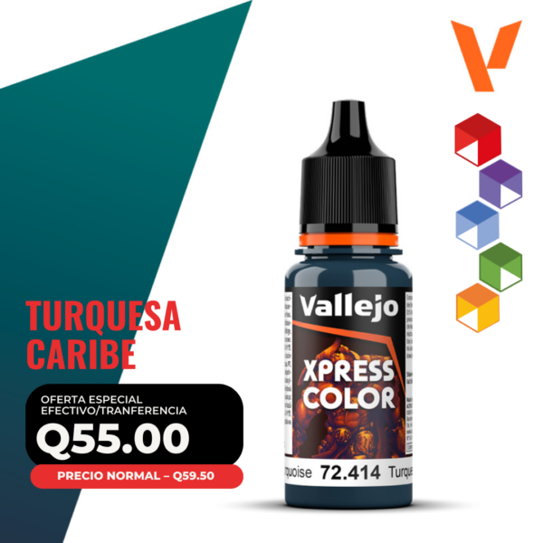 Vallejo Xpress Color - Turquesa Caribe (72.414 - Pos. 150)