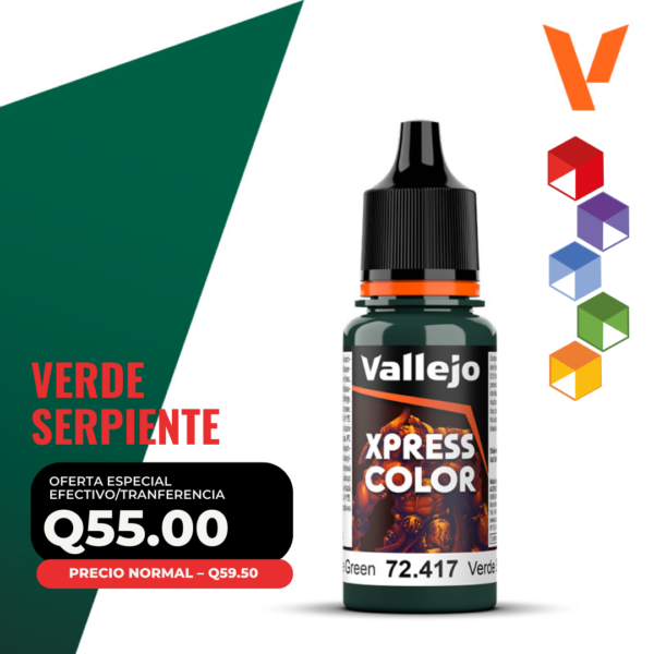 Vallejo Xpress Color - Verde Serpiente (72.417 - Pos. 153)