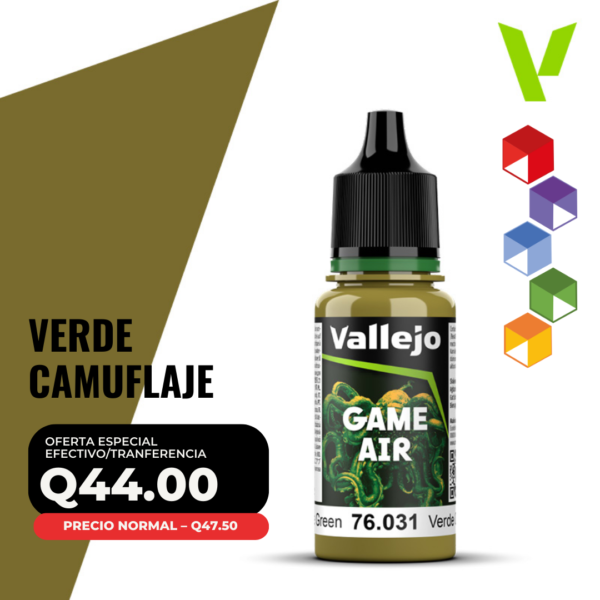 Vallejo Game Air - Verde Camuflaje (76.031 - Pos. 38)