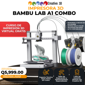 Bambu Lab A1 Combo Impresora 3D de Multicolor en Guatemala - Garantía y Soporte Local en Guatemala