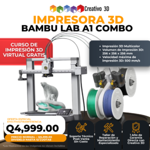 Impresora 3D BambuLab A1 Combo en Guatemala - Creativo 3D