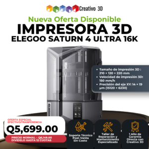 Impresora 3D de Resina Elegoo Saturn 4 Ultra 16K - Guatemala