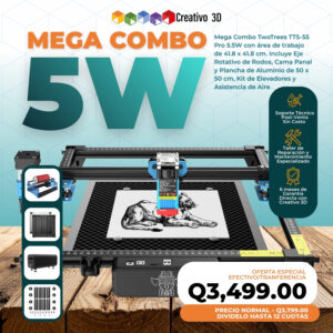 Cortadora y Grabadora Láser de Diodo TTS 55 Pro en Mega Combo