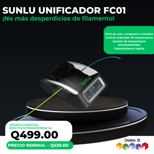SUNLU Connector de Filamentos FC01 – Unir Restos y Crear Gradientes