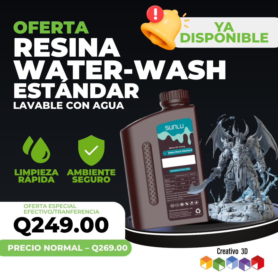 Resina Water-wash (Lavable) en Agua Standard Sunlu